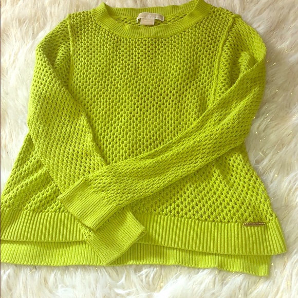 Michael Kors Tops - 🚨 HOST PICK 🚨 Michael Kors lime green sweater PM